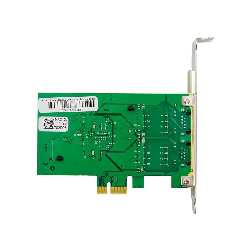 Microconnect 82576 Netwerkkaart PCIe x1 Dual RJ45