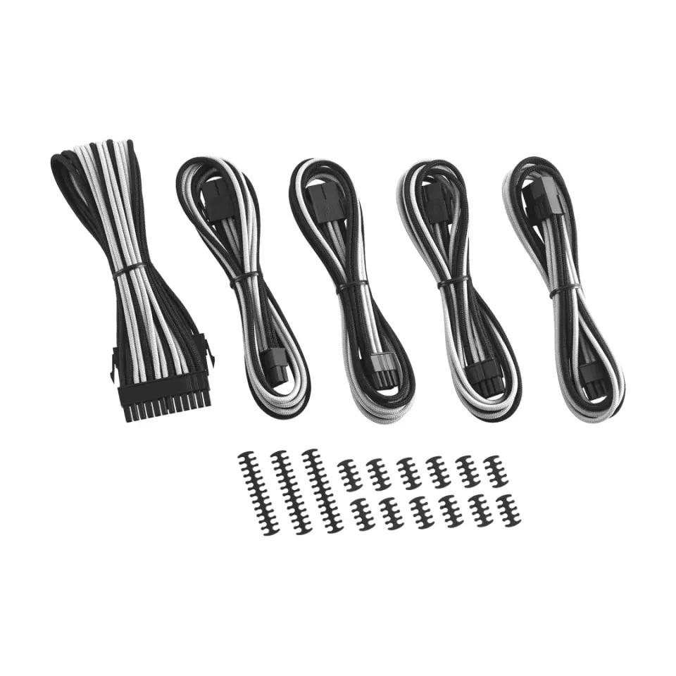 CableMod Classic ModFlex kabel verlengset 8+8 zwart wit