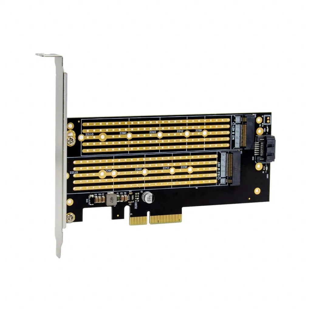 Microconnect M.2 NVMe SSD adapter PCIe x4 B+M key