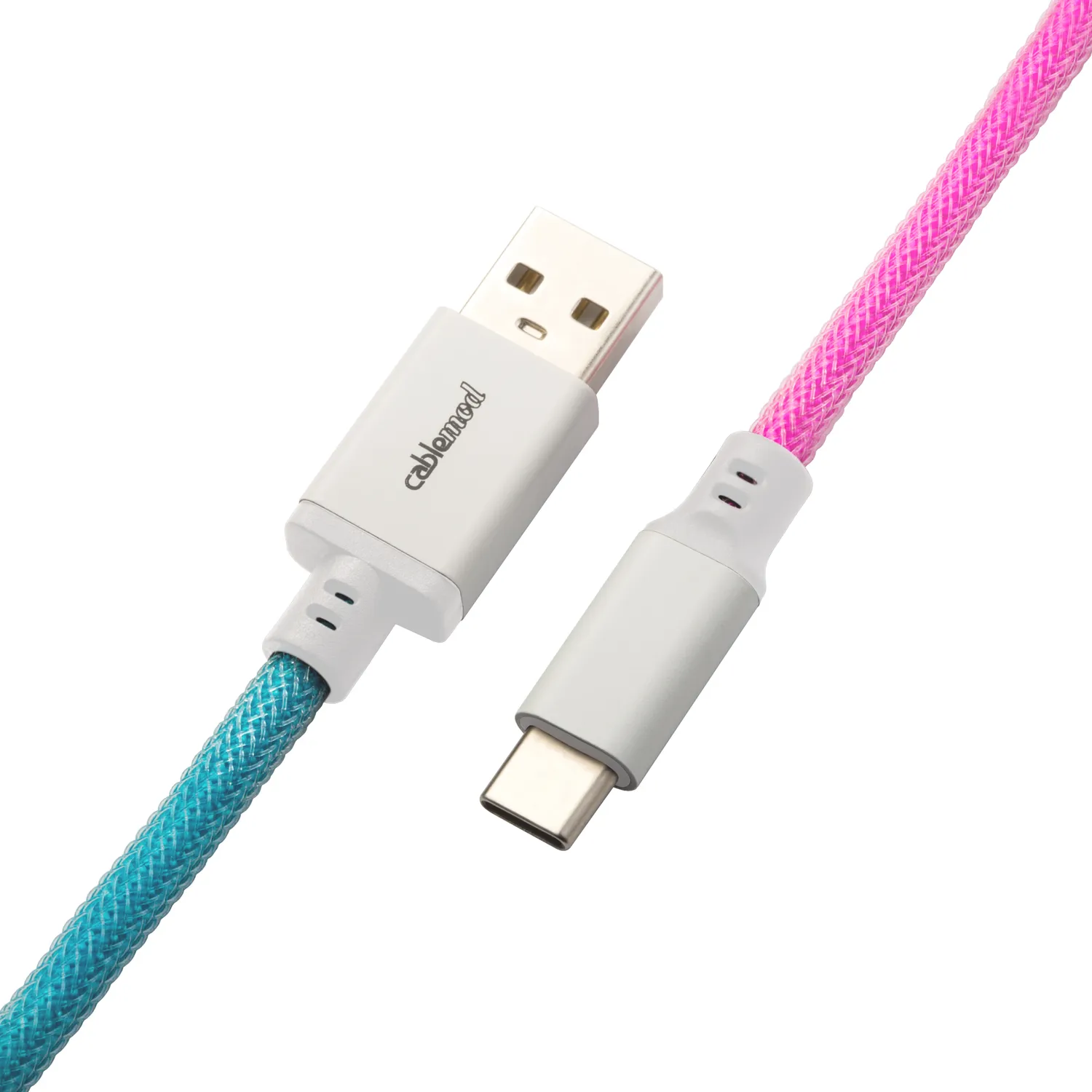CableMod Pro coiled toetsenbordkabel 150cm rainbow USB-C