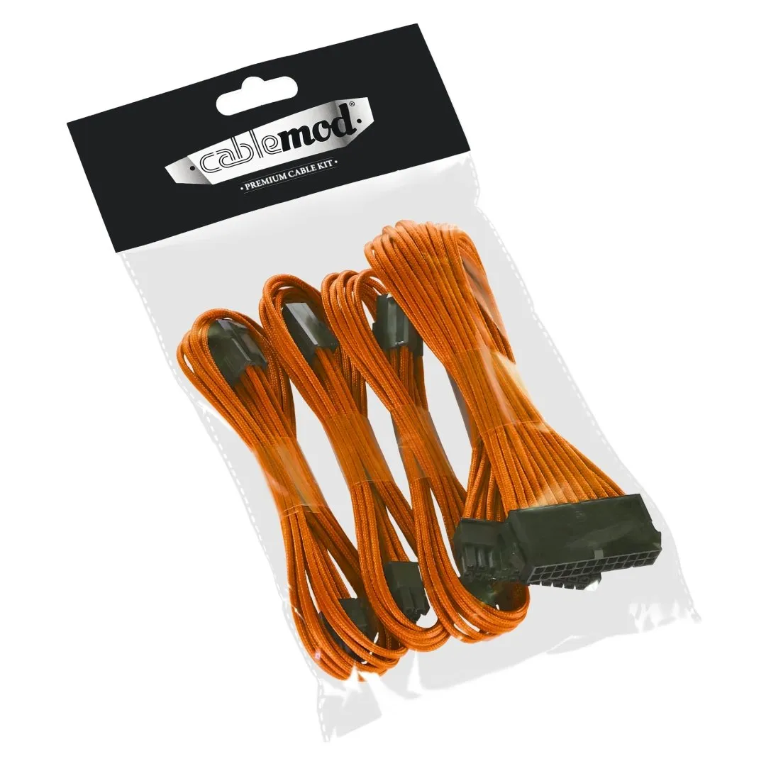 CableMod Classic ModFlex Basic 6+6 Pin verlengkabelset oranje