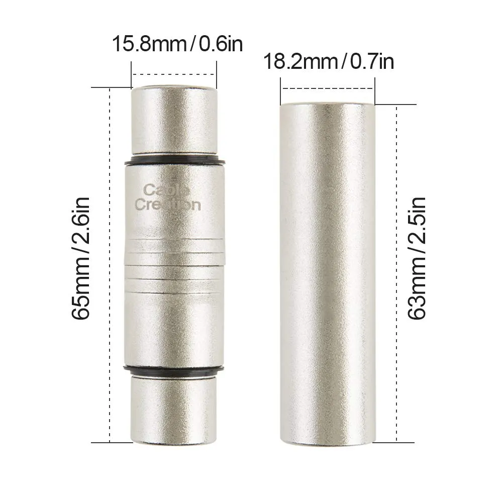 CableCreation XLR Adapter 3-pin male-male 2-pack