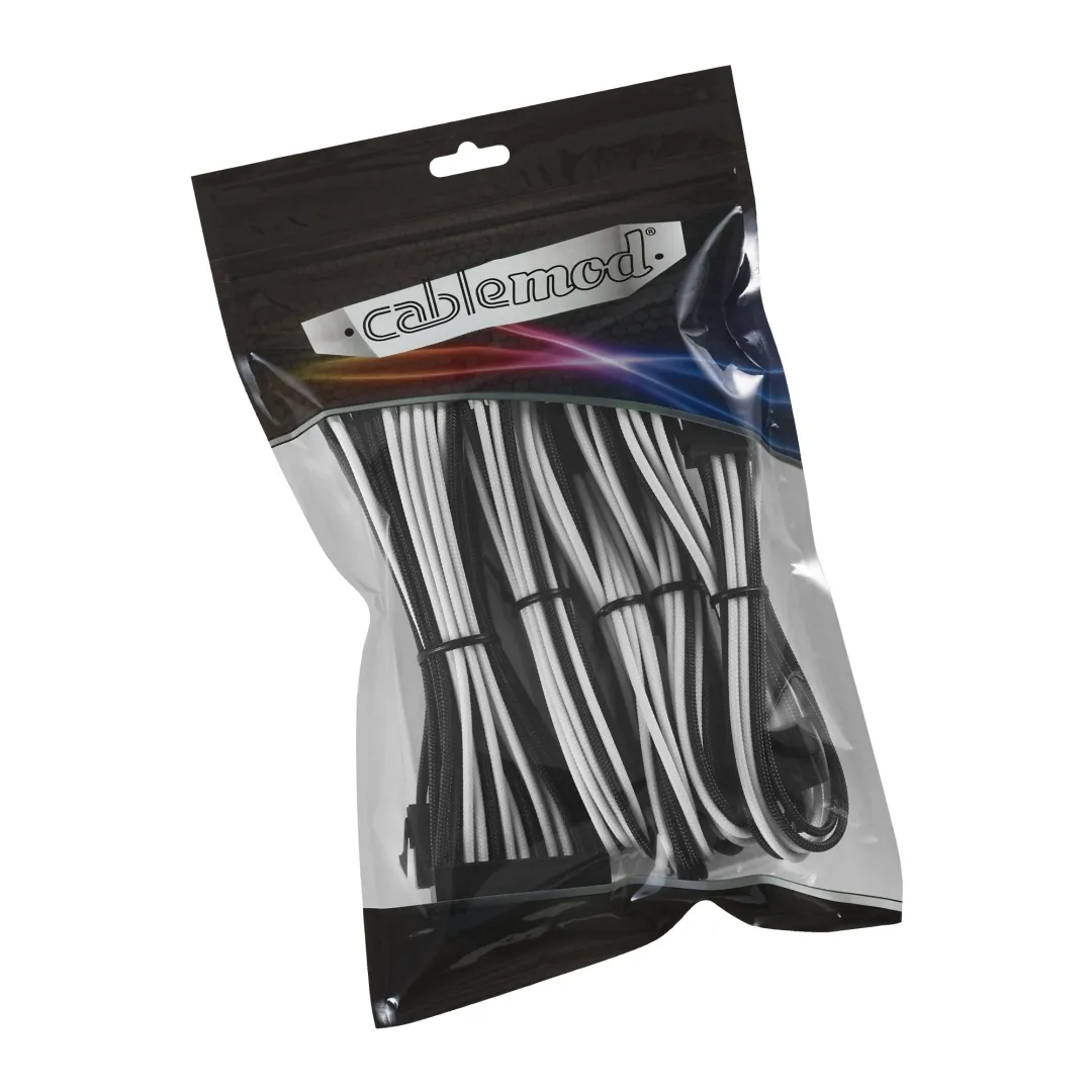 CableMod Classic ModMesh verlengkabelset 8+6 zwart-wit