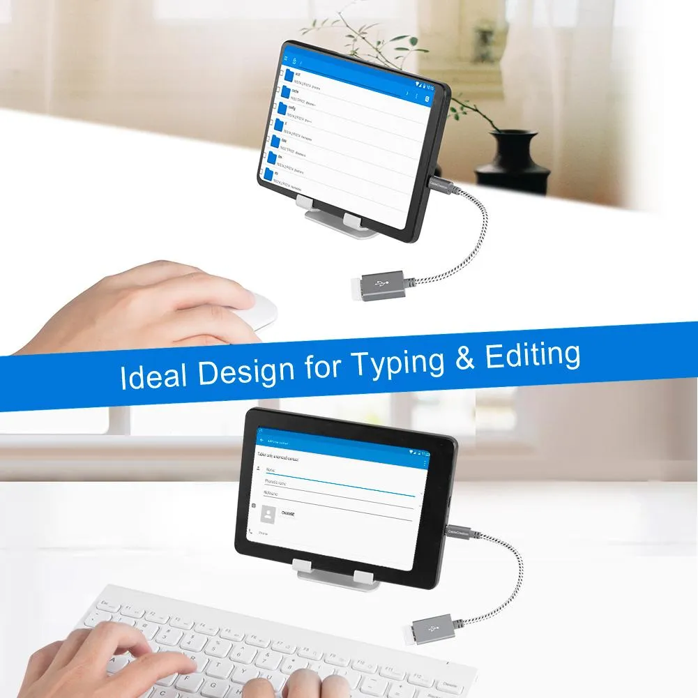 CableCreation Micro USB naar USB OTG adapter gevlochten