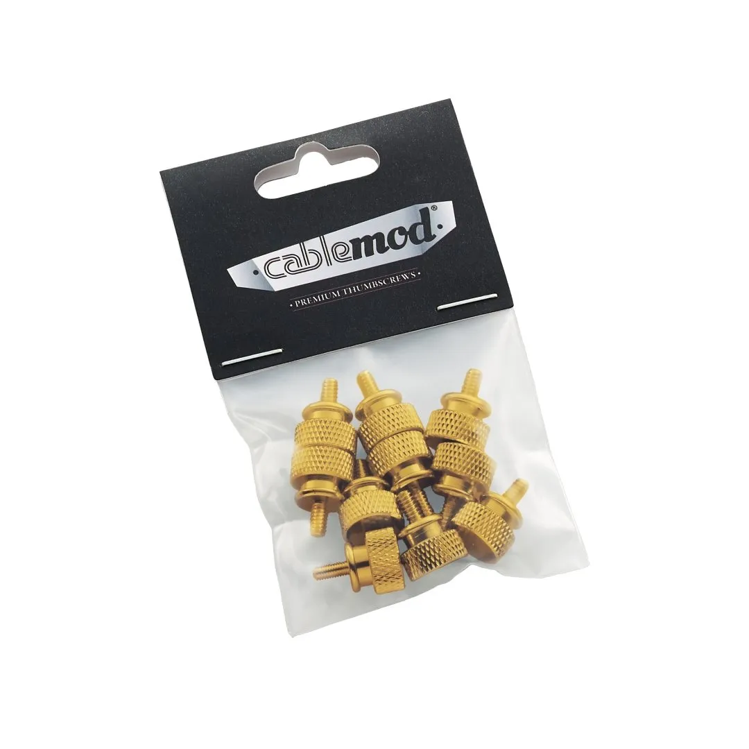 CableMod duimschroeven aluminium goud UNC 6-32