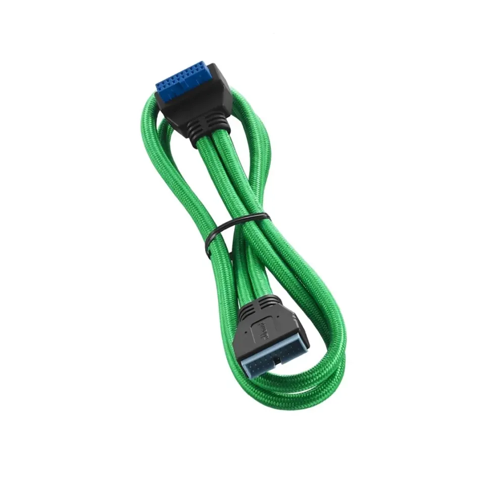 CableMod ModFlex USB 3.0 verlengkabel haaks groen 50 cm