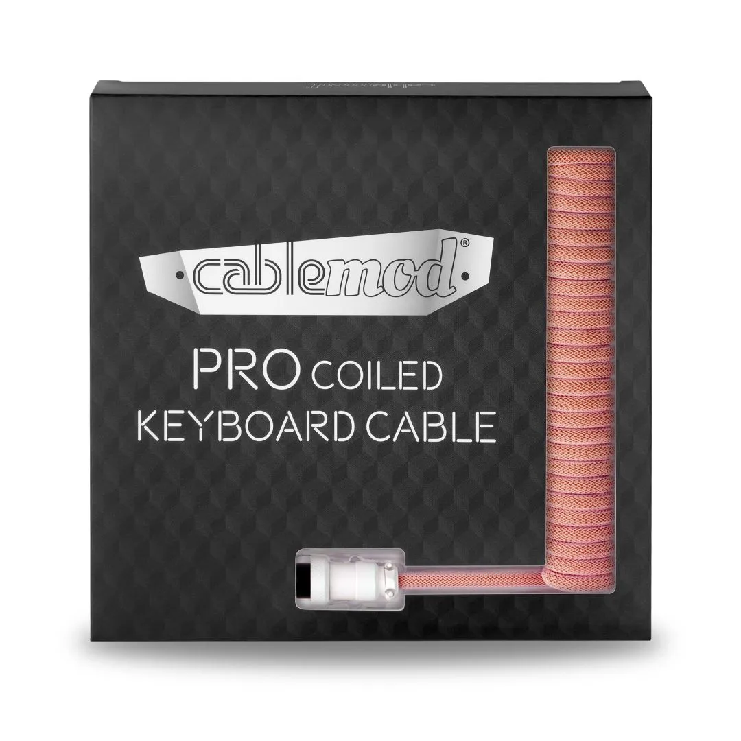 CableMod Pro Coiled toetsenbordkabel orangesicle 150cm USB-C