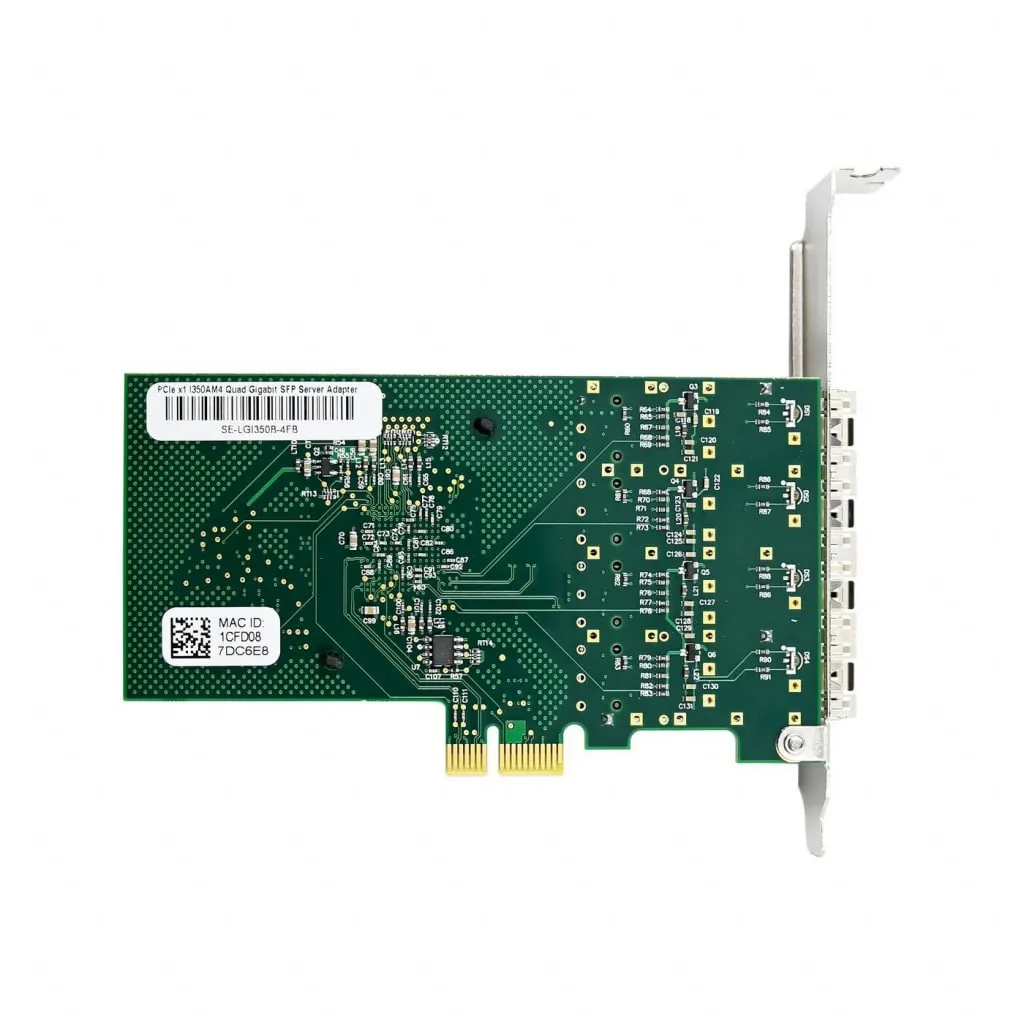 Microconnect I350-F4 netwerkkaart PCIe x1 quad SFP 1GbE
