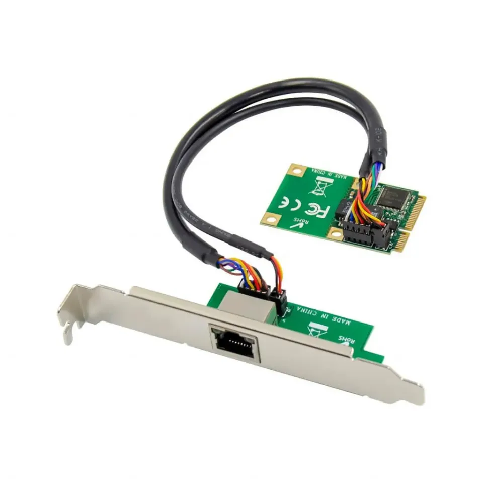 Microconnect MiniPCIe netwerkkaart 82574 1x Gigabit RJ45