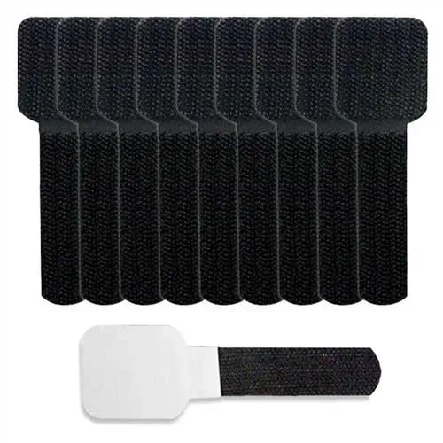 T.E.G. Wall klittenband zwart zelfklevend set van 10