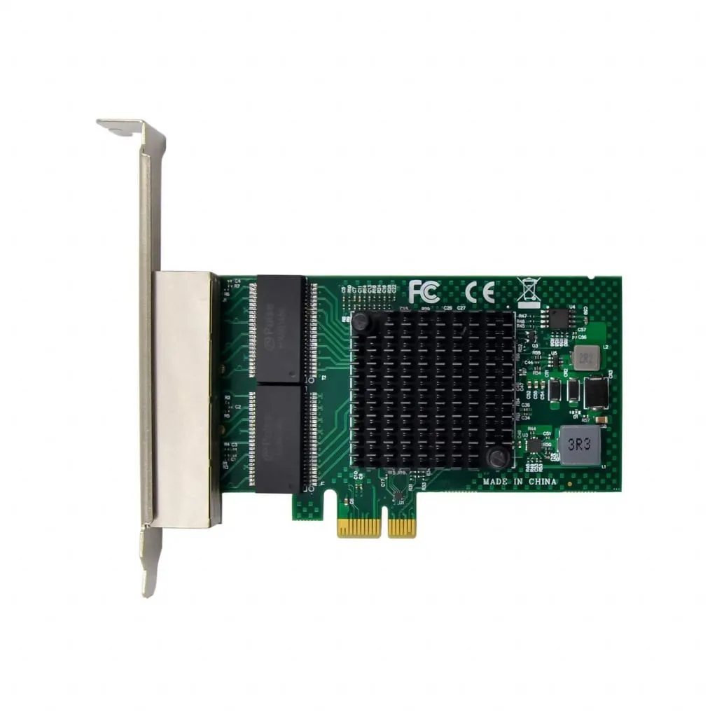 Microconnect BCM5719 PCIe netwerkkaart quad RJ45 Gigabit