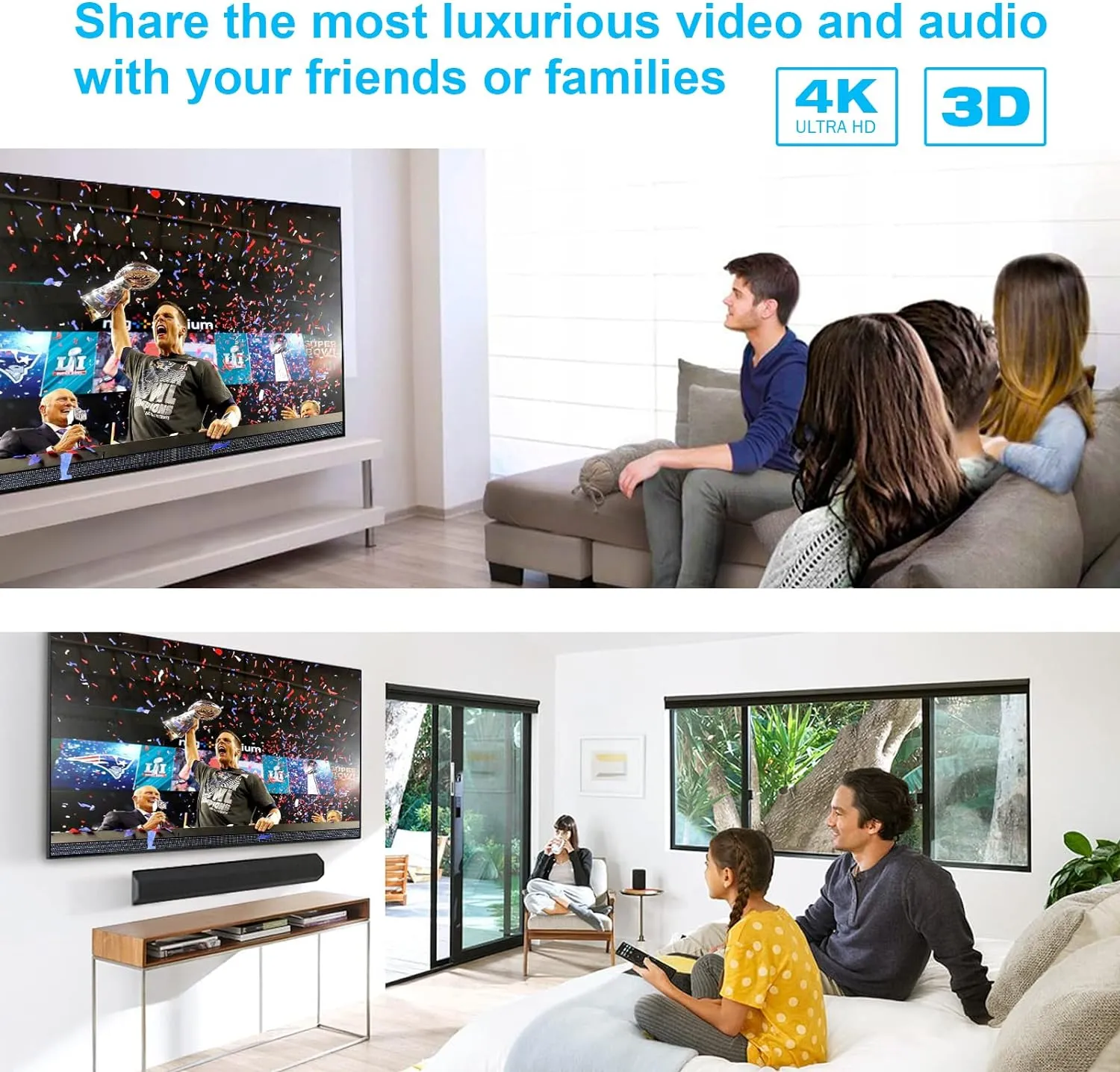 Yauhody HDMI splitter 1 in 2 out 4K 60Hz HDR