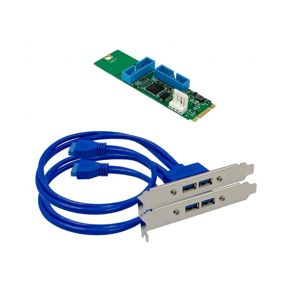 Microconnect NEC720201 USB 3.0 kaart M.2 4-poorts 5Gbps