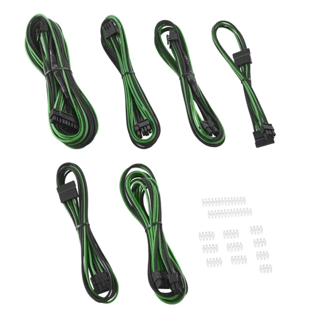 CableMod C-Series Essentials kabelkit Corsair RM zwart-groen