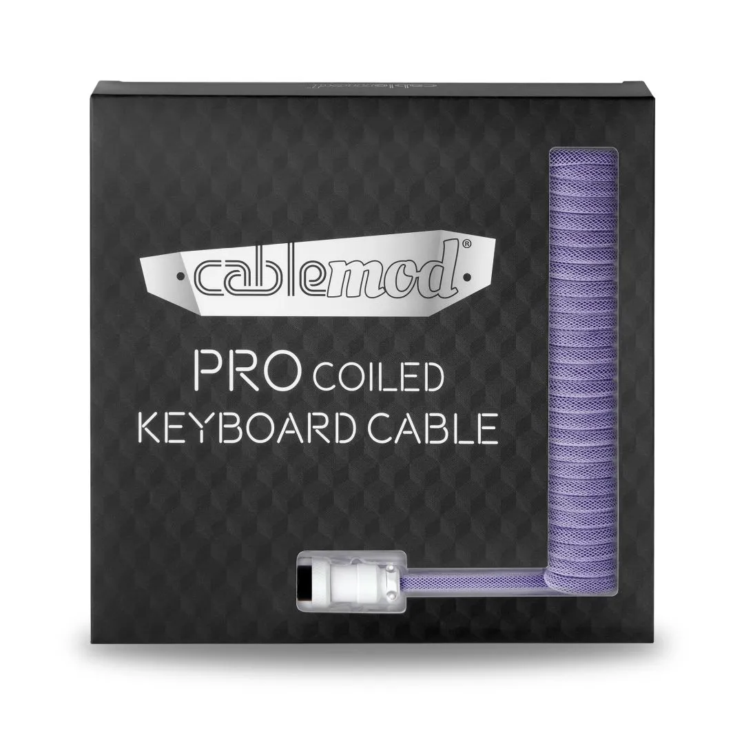 CableMod Pro Coiled toetsenbordkabel USB-C 150cm Rum Raisin