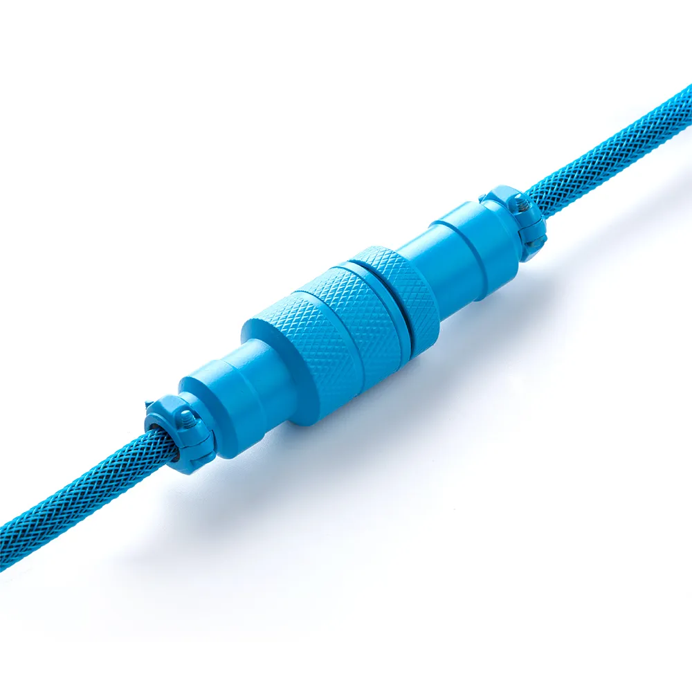 CableMod Pro Coiled Keyboard Cable Spectrum Blue USB-C 150cm