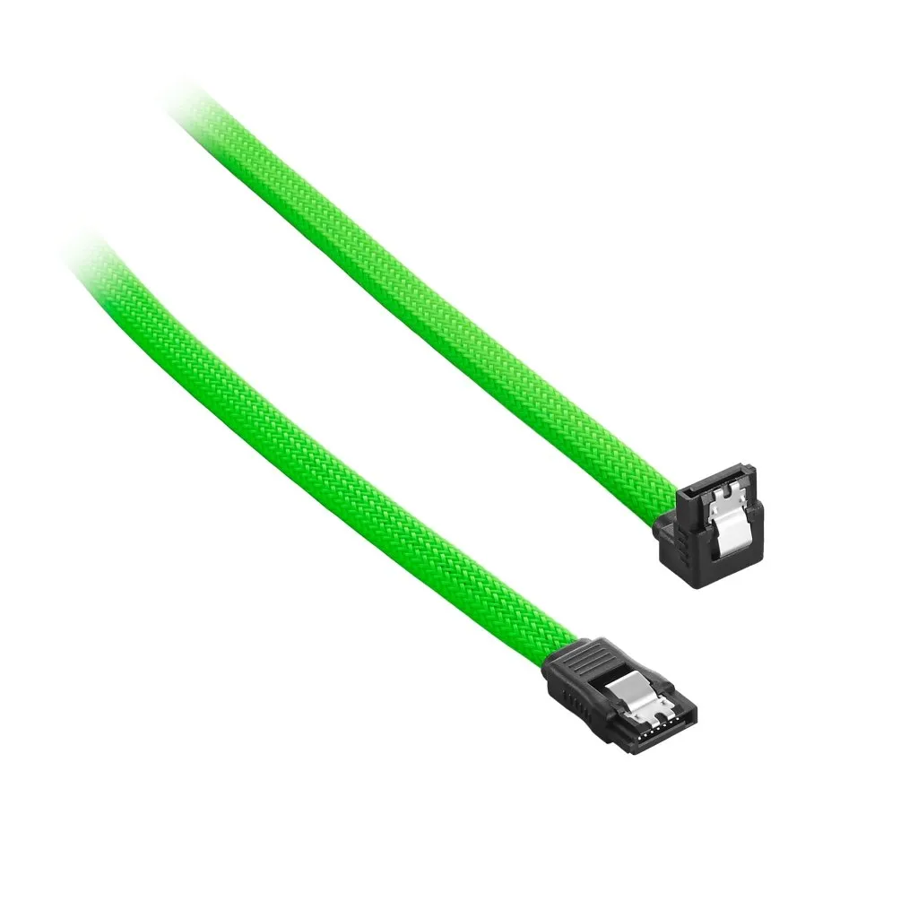 CableMod ModMesh Right Angle SATA 3 kabel 60cm lichtgroen