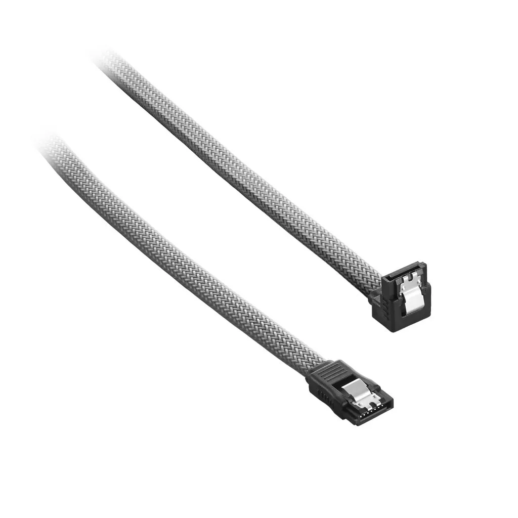 CableMod ModMesh SATA 3 kabel haaks 30cm zilver