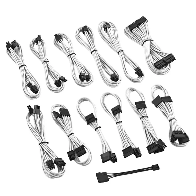 CableMod ST-Series ModFlex kabelset Silverstone wit voeding