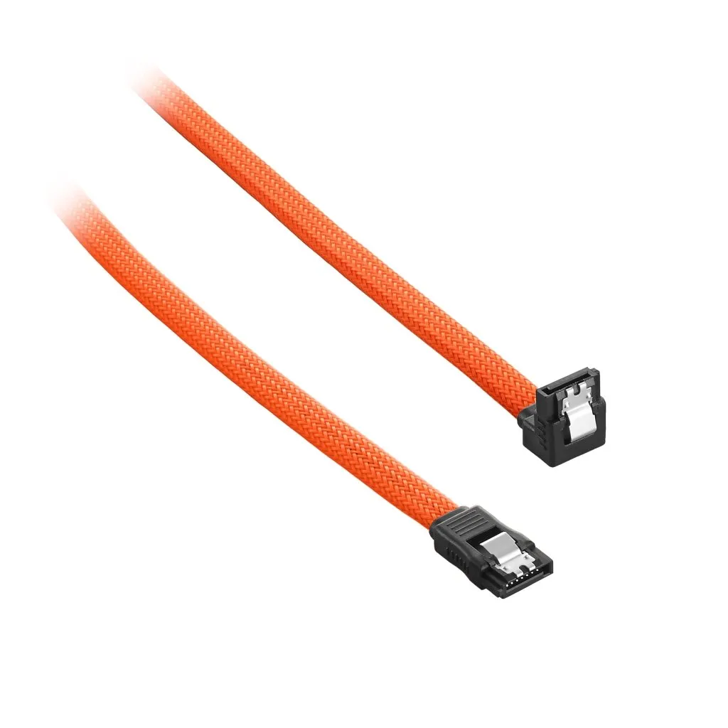 CableMod ModMesh SATA kabel 30cm haaks oranje