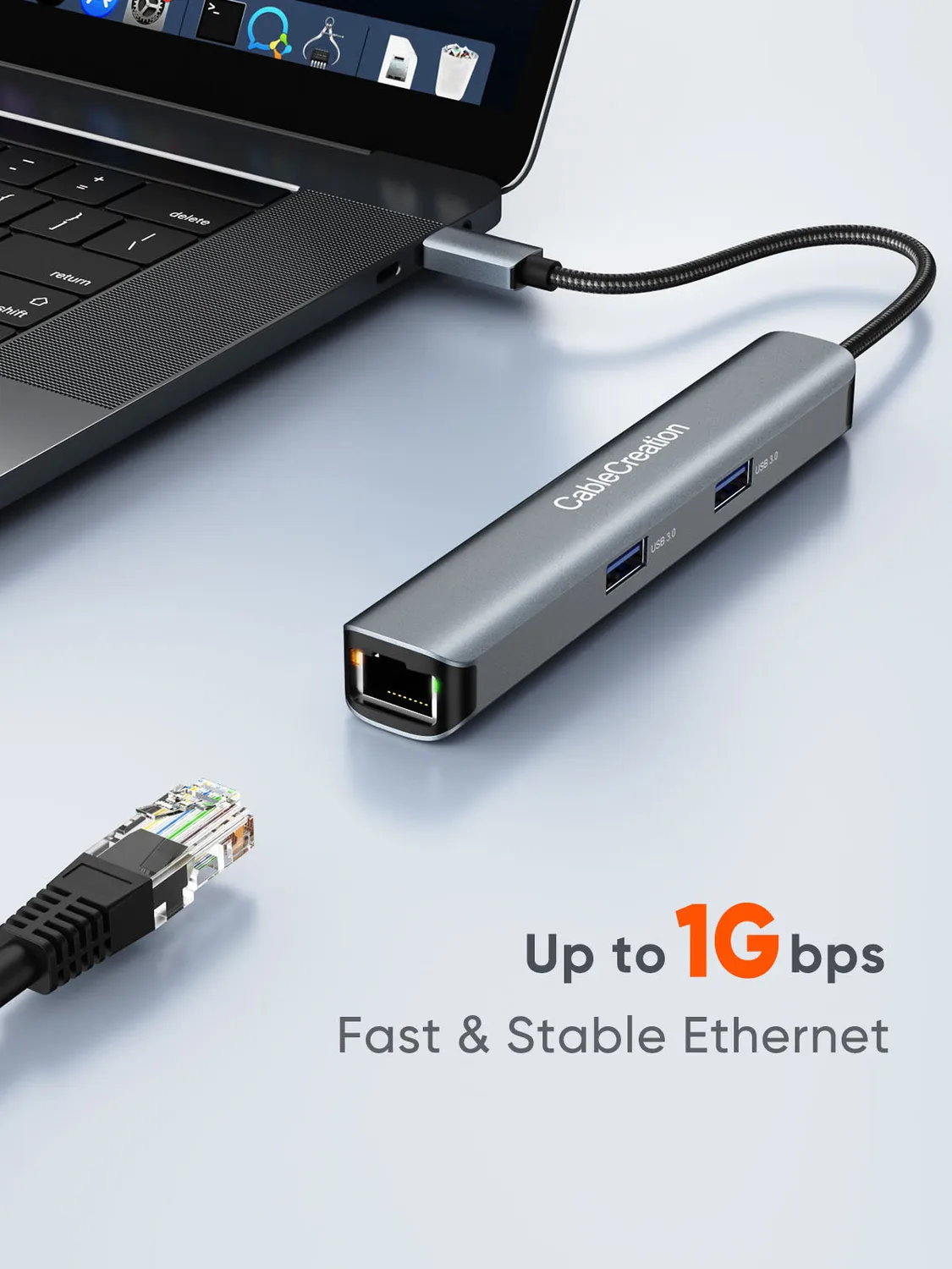 CableCreation 6-in-1 Type-C Multi-Port Adapter hub 4K ethernet