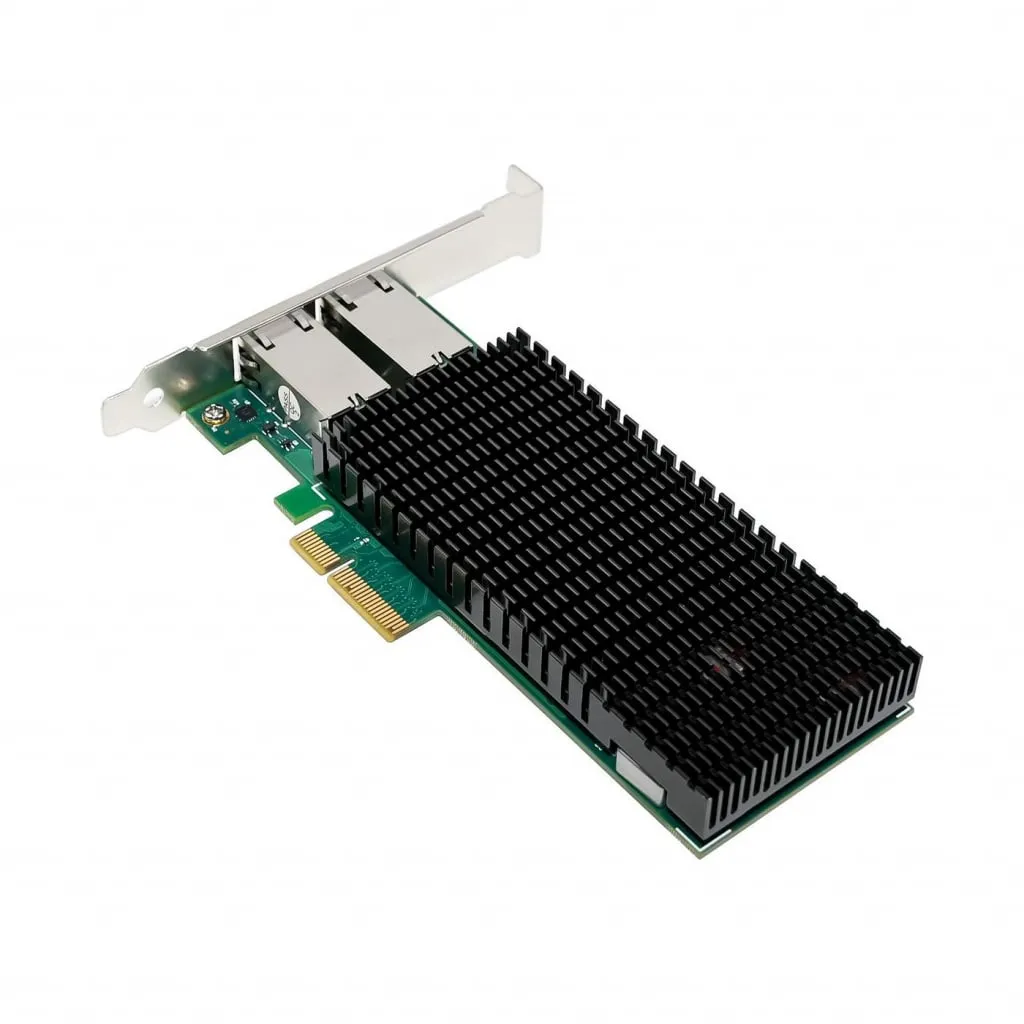Microconnect X550-T2 netwerkkaart dual-10GbE PoE RJ45