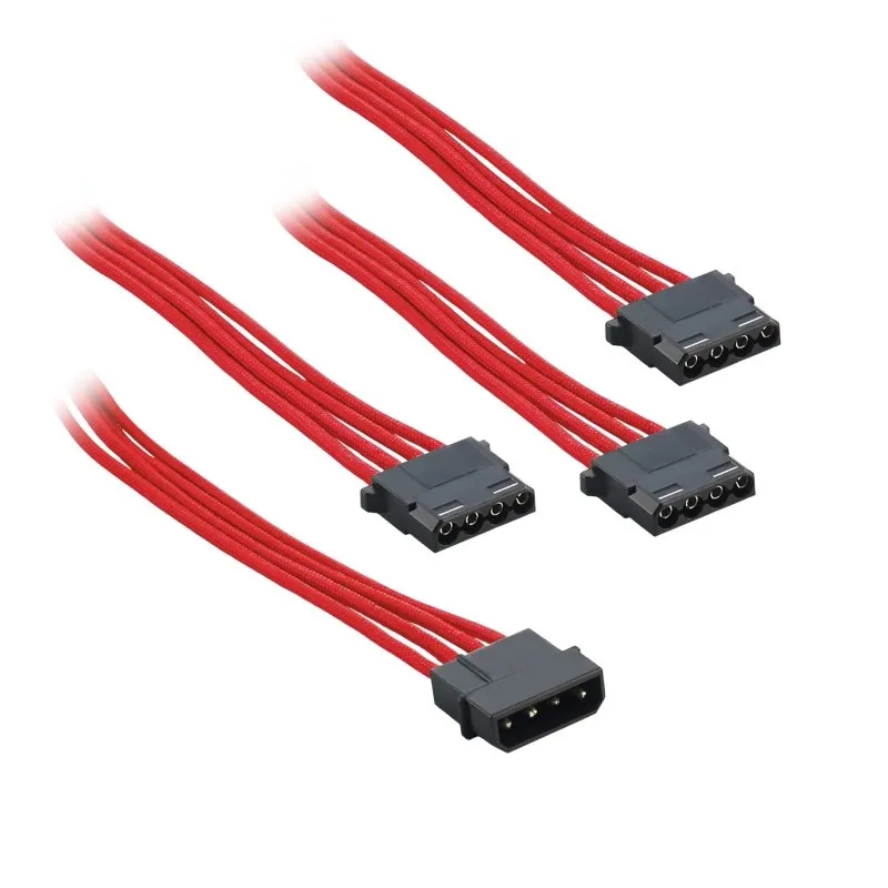 CableMod ModFlex Molex naar 3x Molex kabel 30cm rood