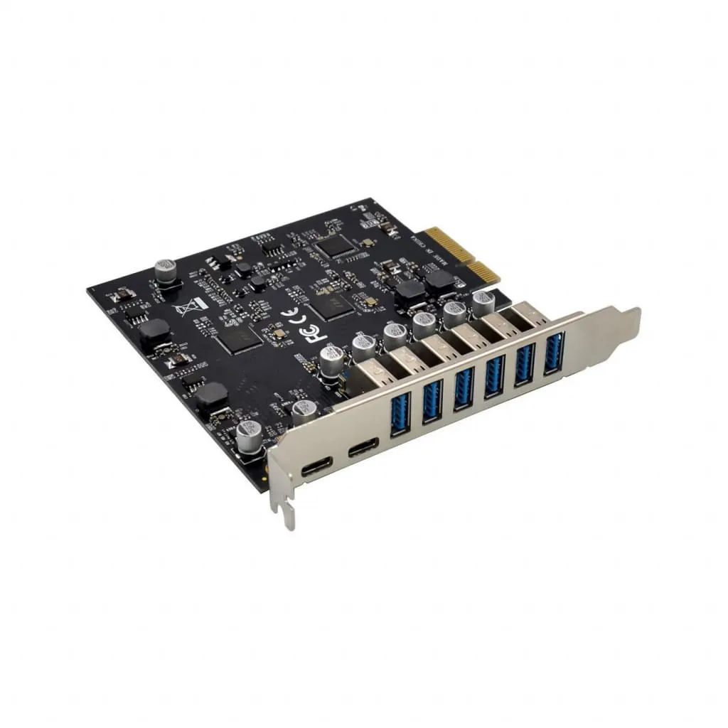 Microconnect ASM3142 PCIe uitbreidingskaart 10Gbps USB-C USB-A