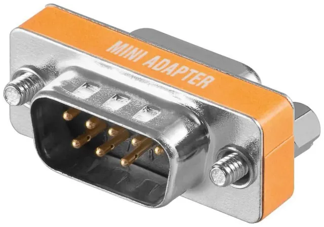 Microconnect DB9 null modem adapter M/F mini