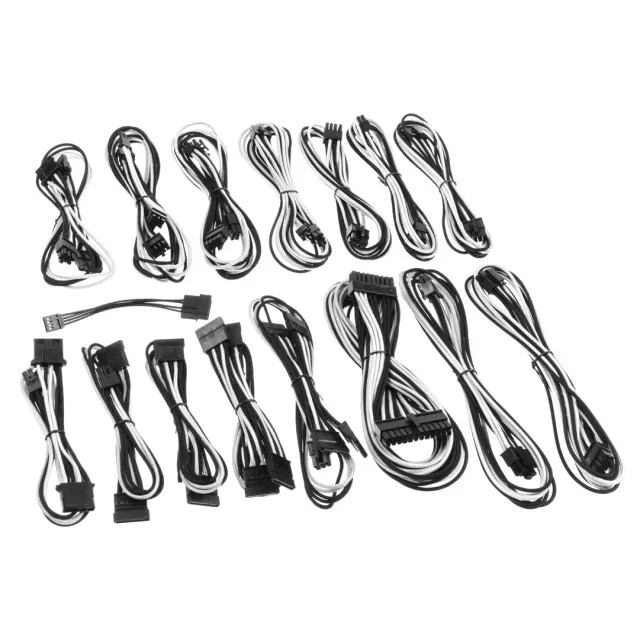 CableMod E ModFlex kabelset zwart wit voor EVGA