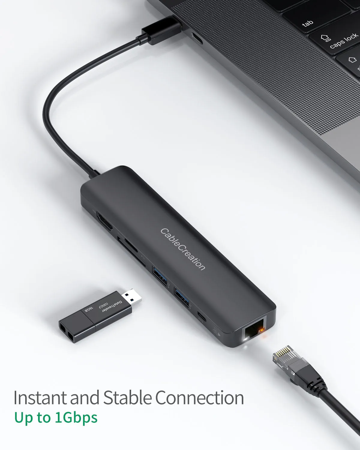 CableCreation 7-in-1 USB-C Hub 4K HDMI 100W