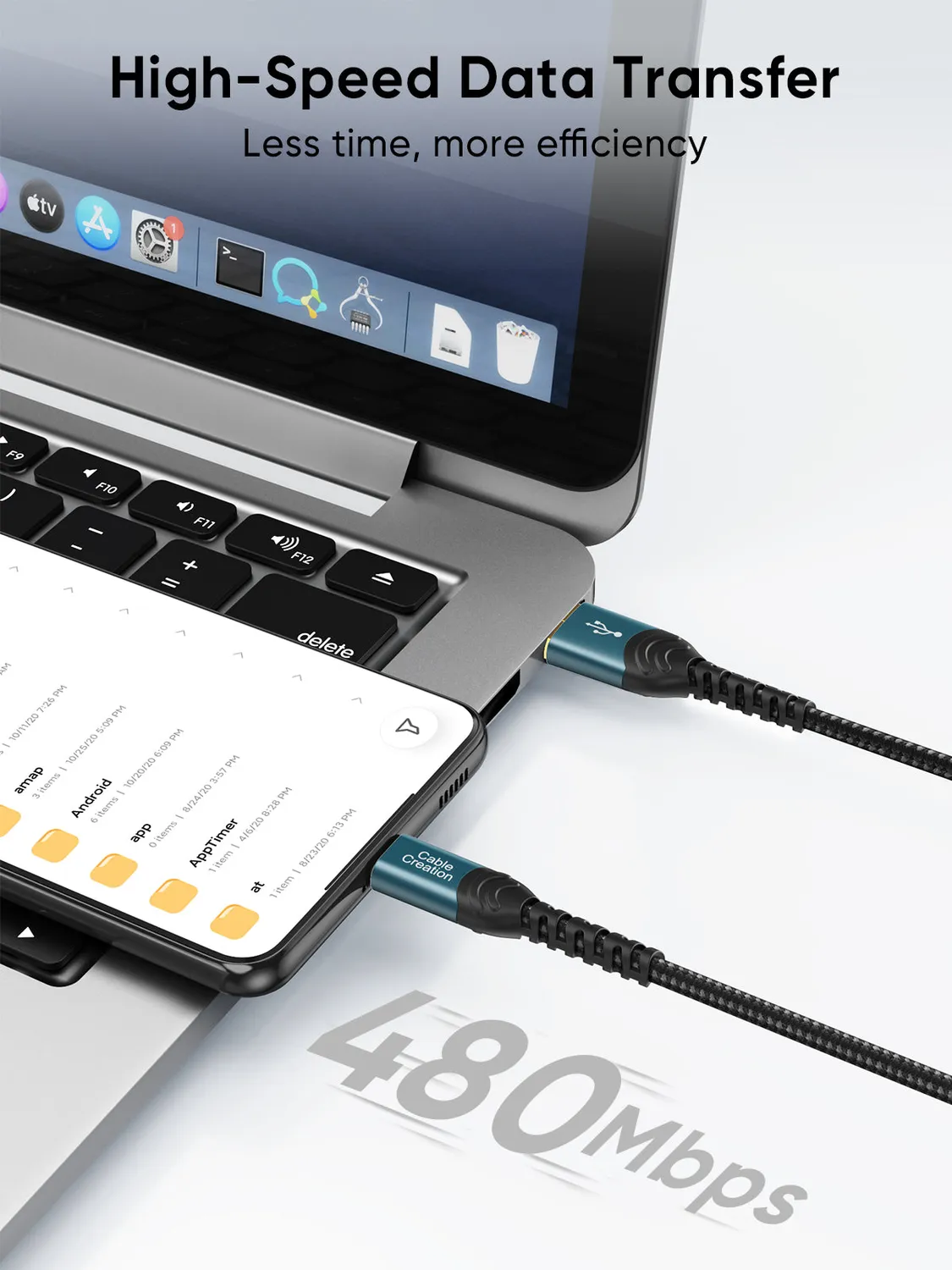 CableCreation USB to USB-C Fast Charging kabel 2m 3A