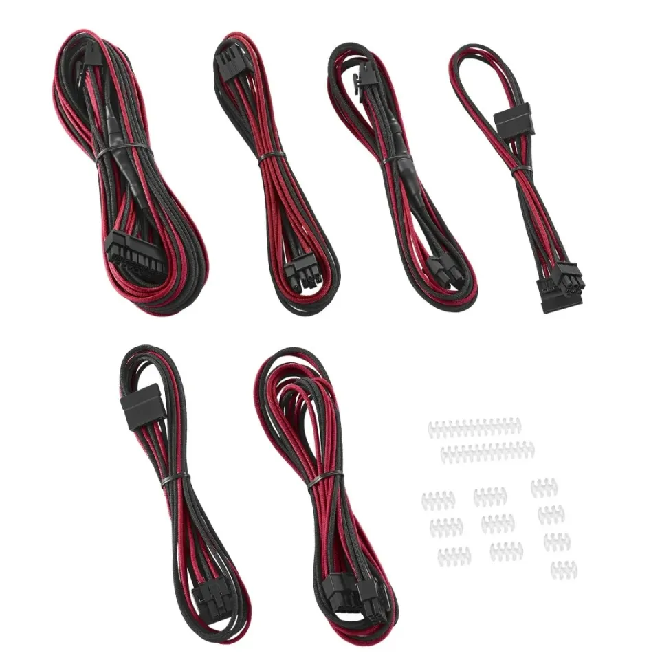 CableMod C-Series ModFlex Essentials kabelset Corsair zwart rood