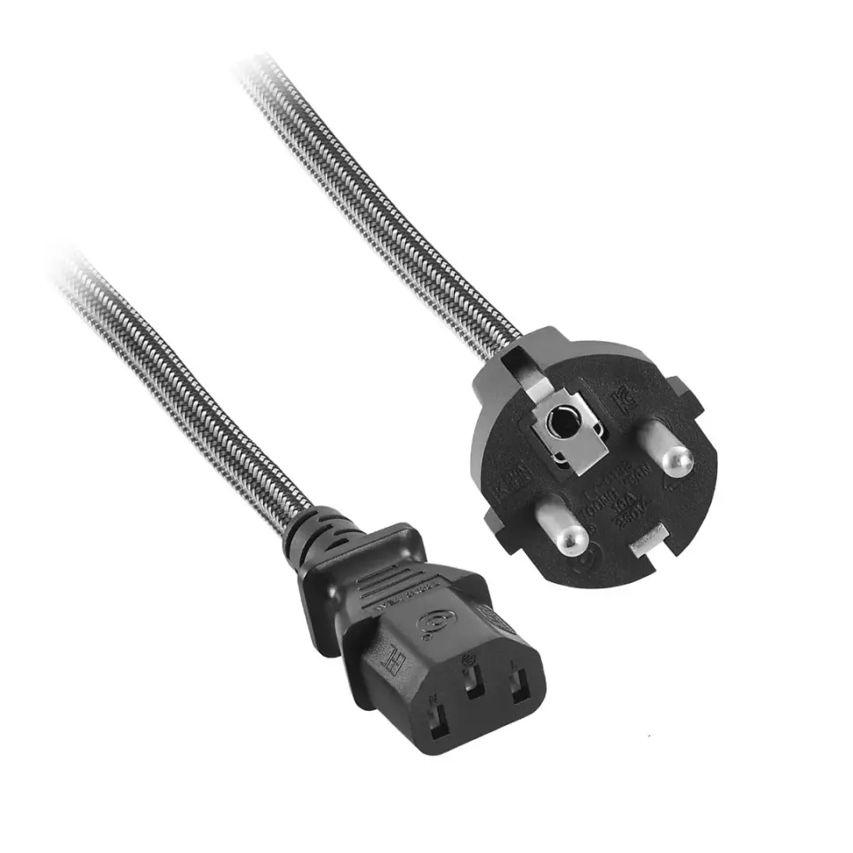 CableMod ModMesh stroomkabel C13 DE/FR 2m carbon