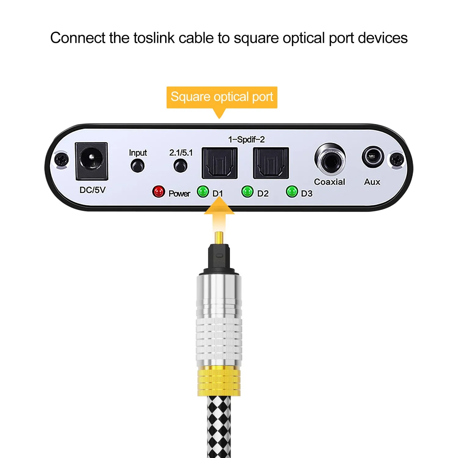 CableCreation Optical Audio kabel toslink 3,6m