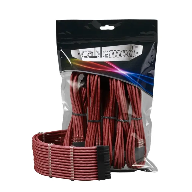 CableMod Pro ModMesh extensionkit blood red kabels