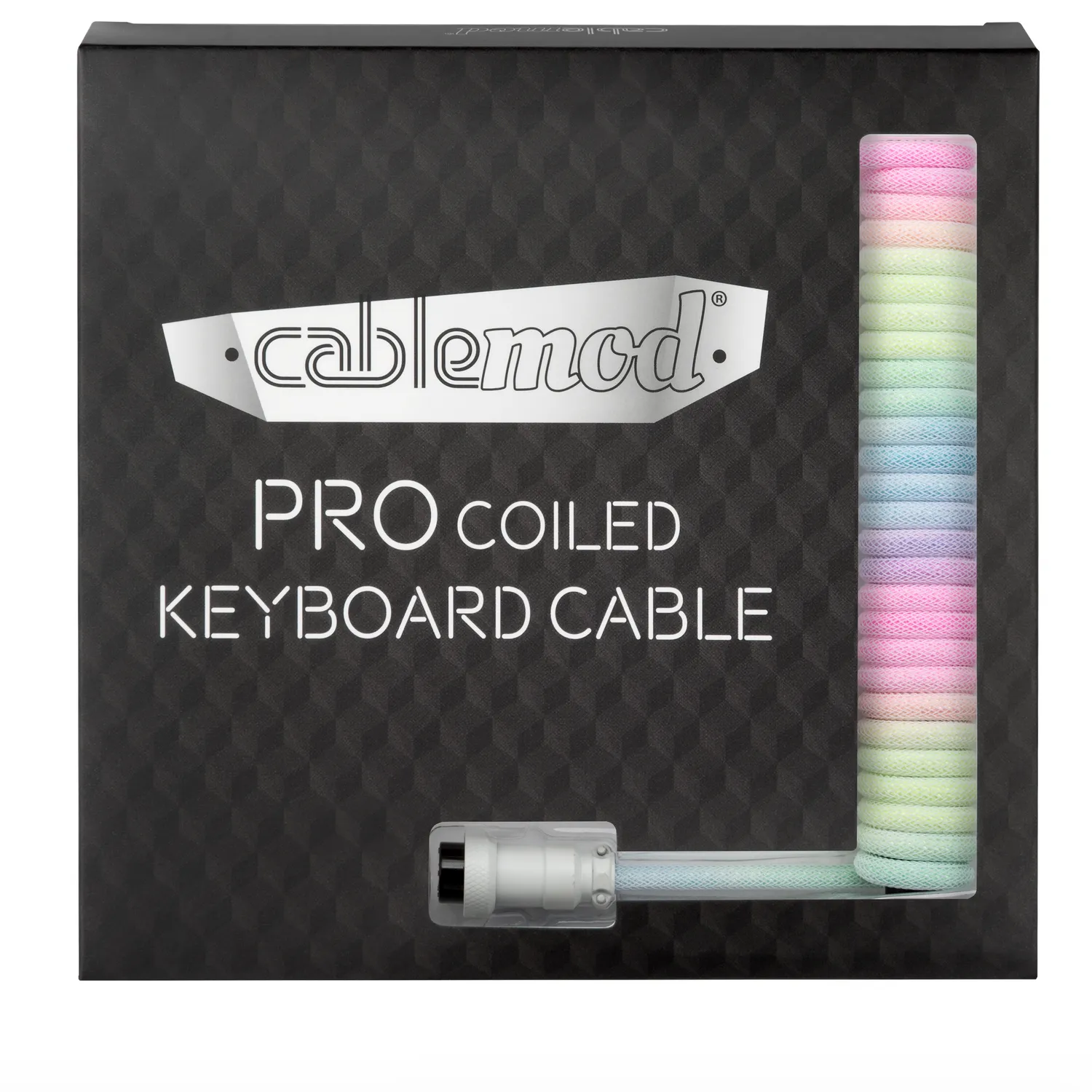 CableMod Pro Coiled toetsenbordkabel USB-C pastel rainbow 150cm
