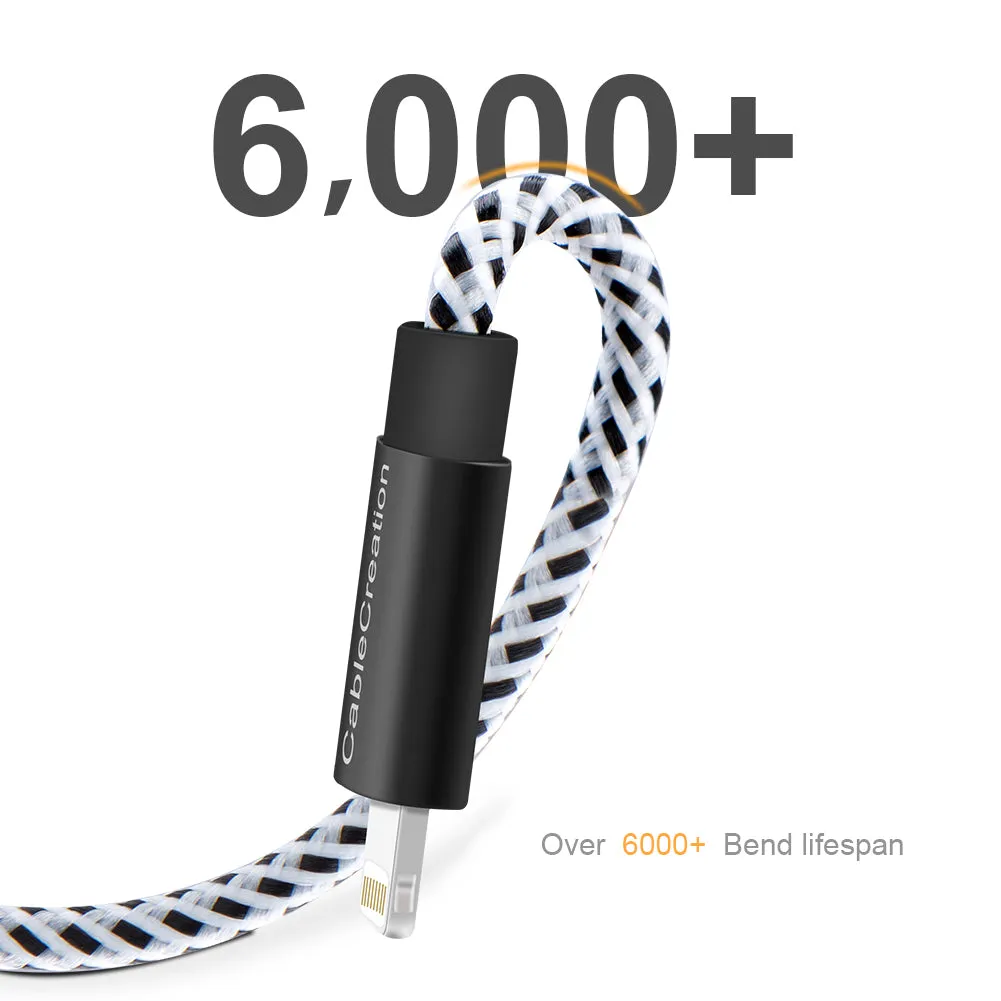 CableCreation Lightning naar USB-A kabel 0,15 m zwart