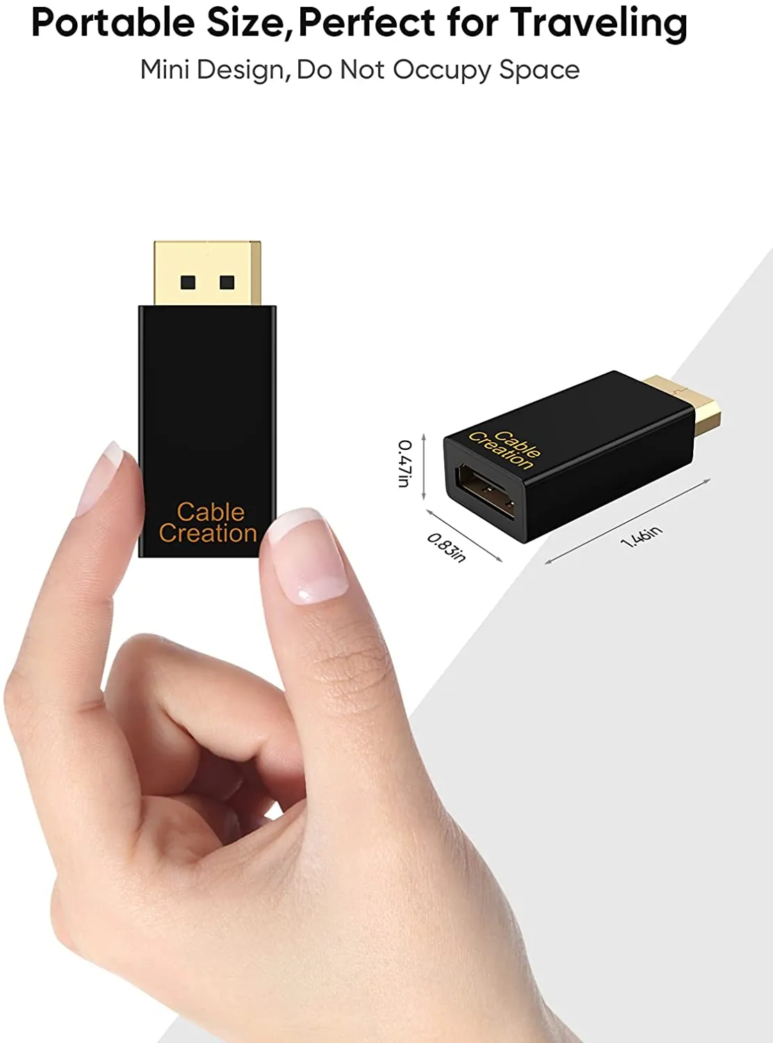 CableCreation DP naar HDMI adapter 4K 3-pack