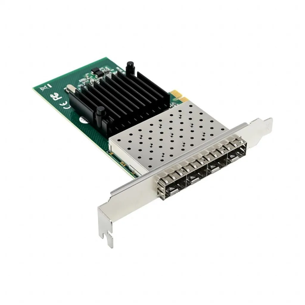 Microconnect I350-F4 netwerkkaart PCIe x1 quad SFP 1GbE