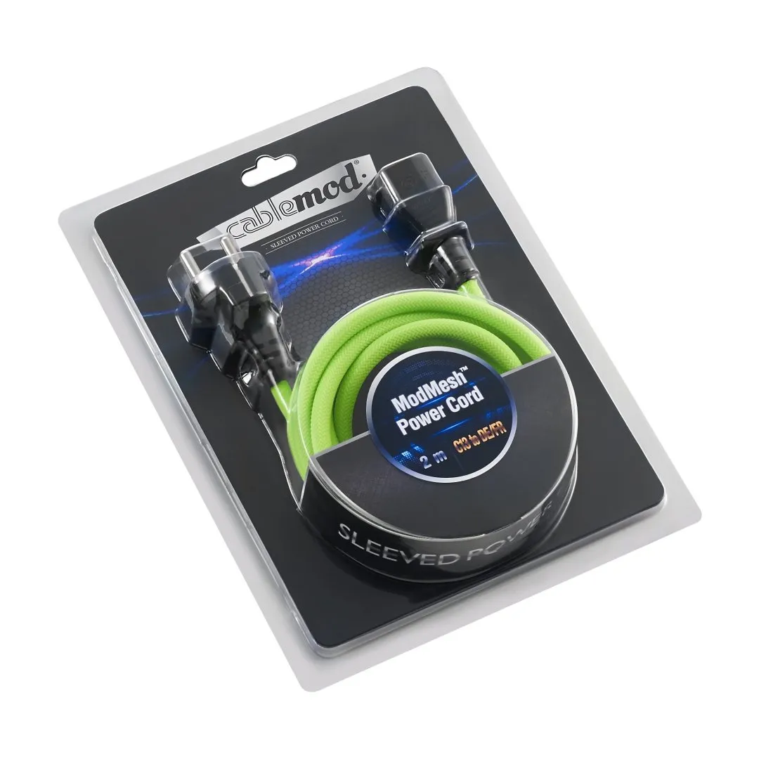 CableMod ModMesh Netsnoer C13 Lichtgroen 2m