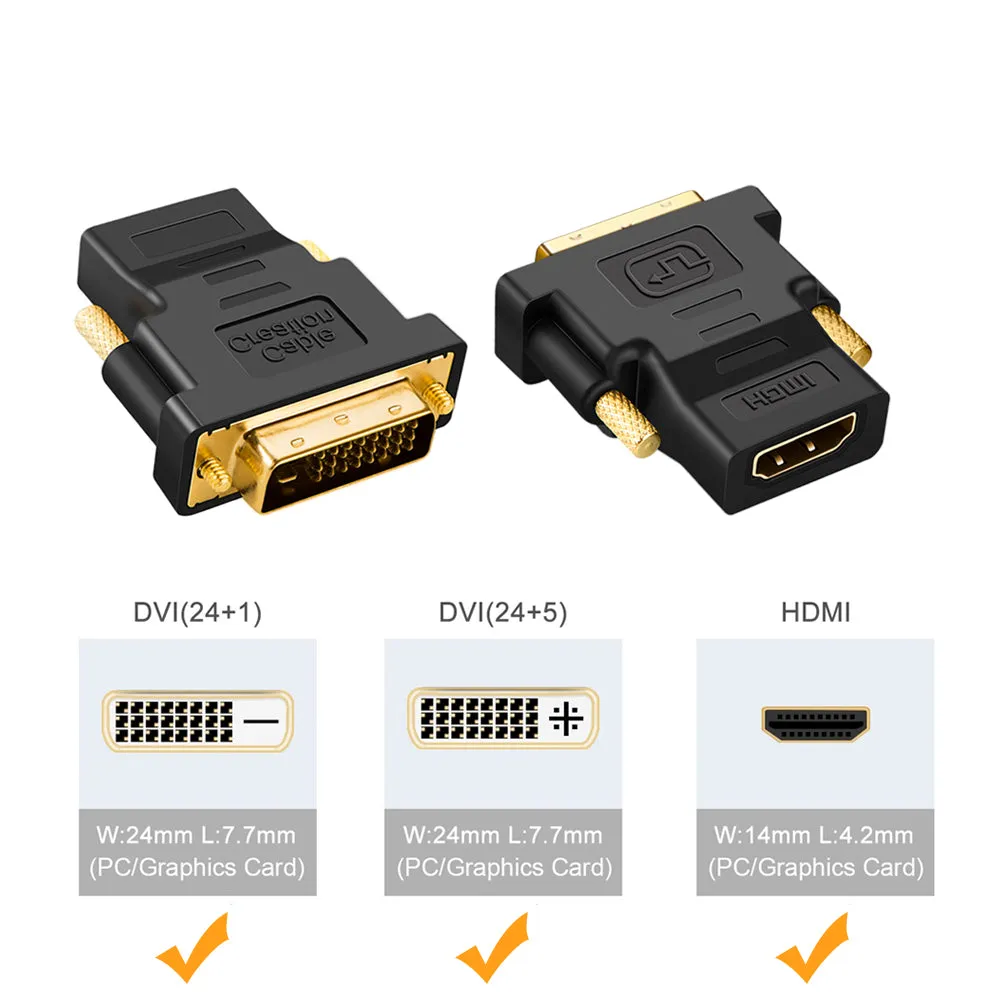 CableCreation DVI naar HDMI adapter 1-pack Full HD
