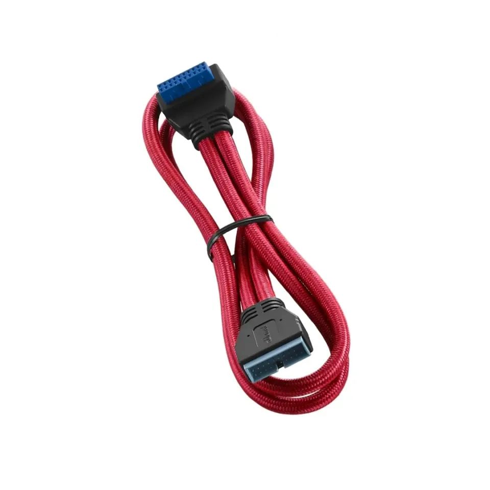 CableMod ModFlex USB 3.0 verlengkabel 50cm haaks rood