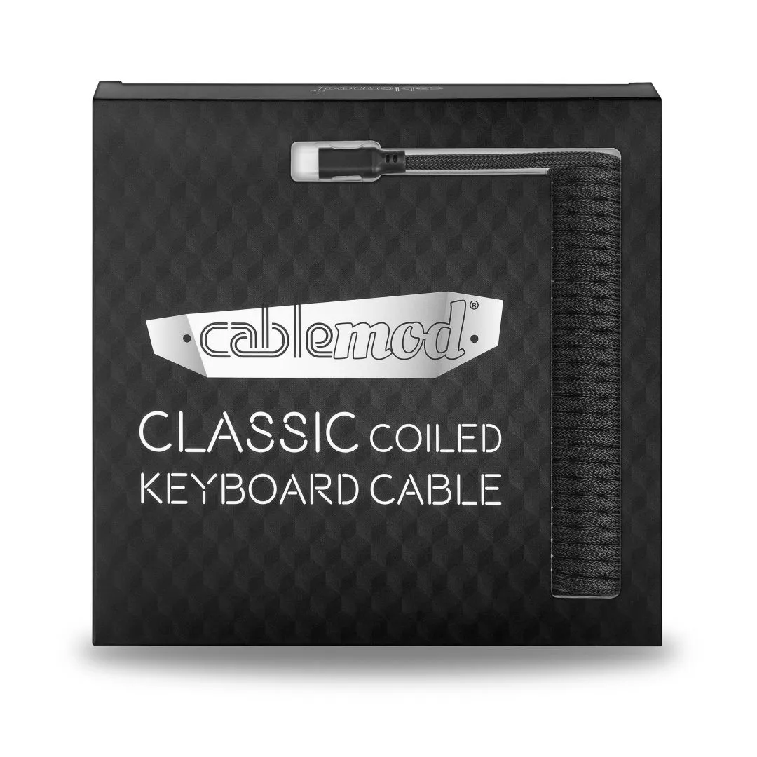 CableMod Classic Coiled keyboardkabel zwart 150cm USB-C