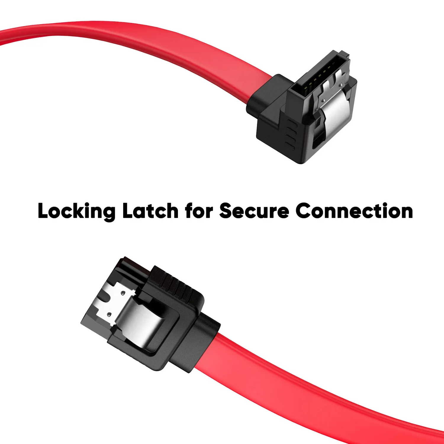CableCreation SATA III kabel 18cm haaks 2-pack
