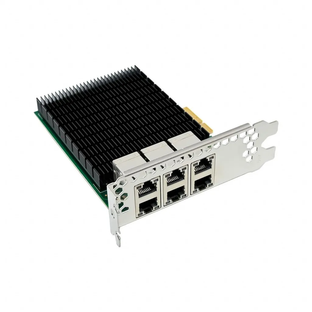 Microconnect I350-T6 netwerkkaart PCIe x4 6x 1GbE RJ45