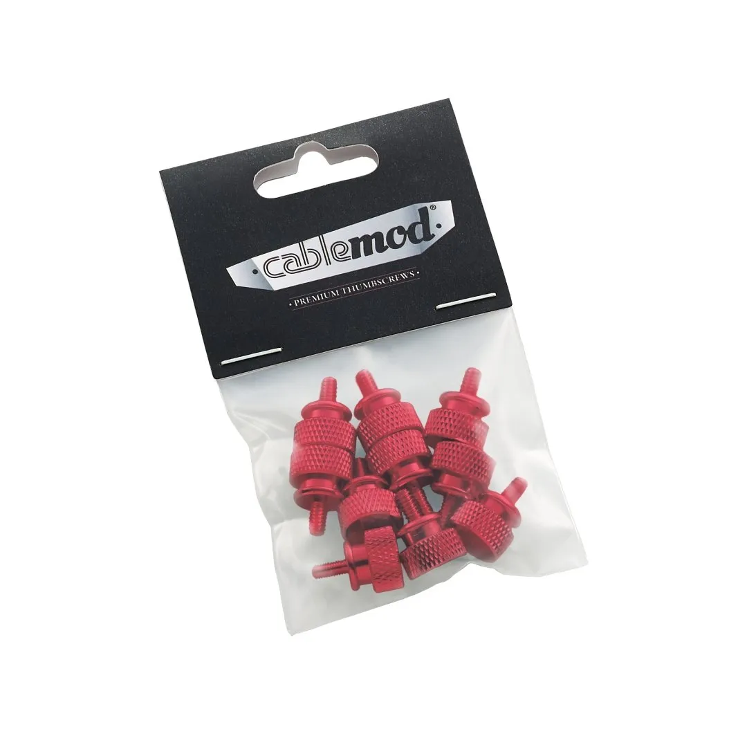 CableMod aluminium thumbscrews rood UNC 6-32