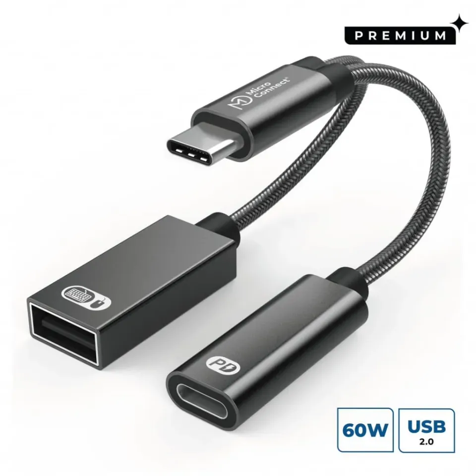 Microconnect Premium USB-C adapter 13cm zwart