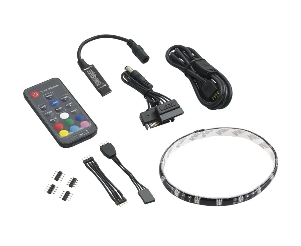 CableMod WideBeam Foam RGB ledstrip 30 cm met afstandsbediening