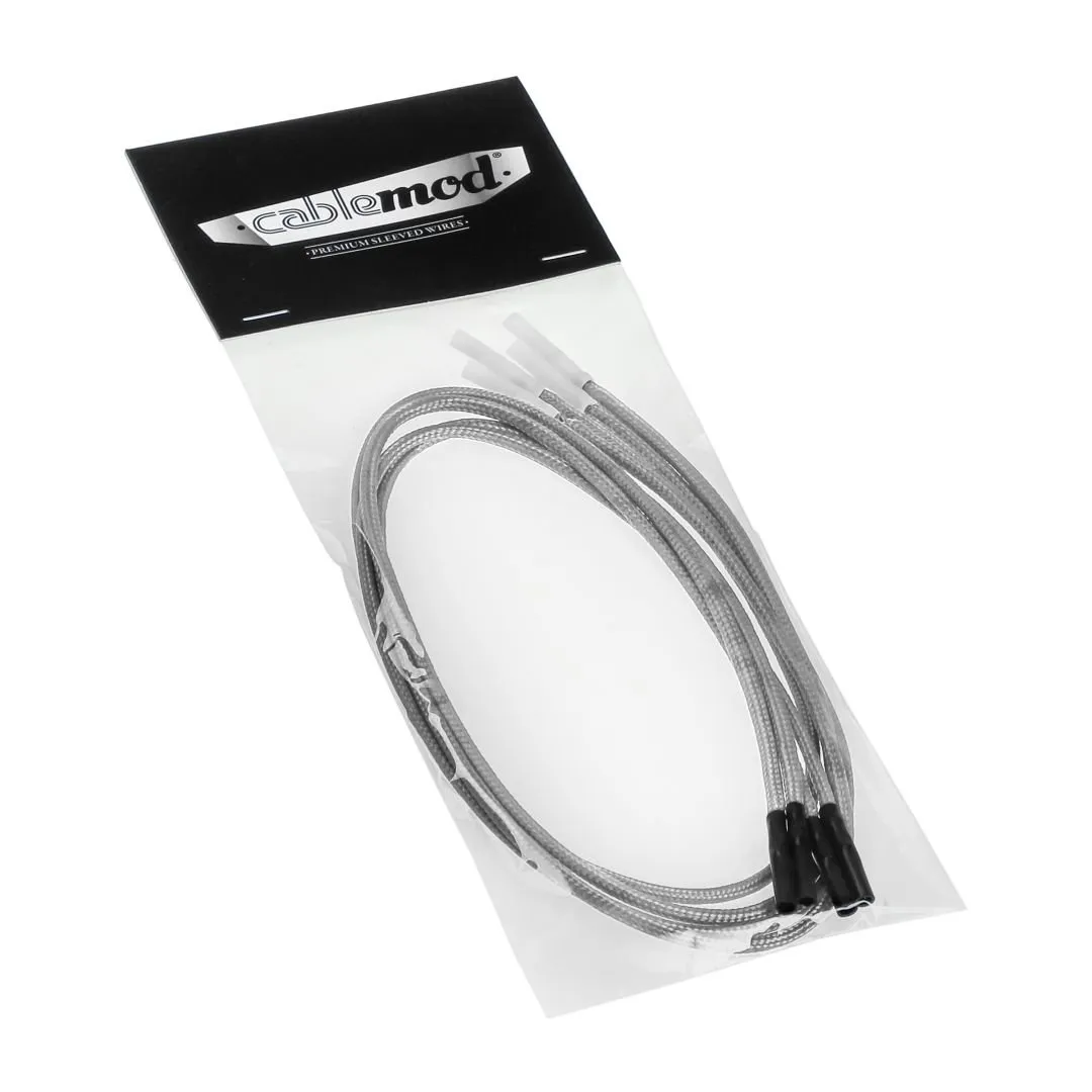 CableMod ModFlex Gesleevde Draad Zilver 60cm 4-pack